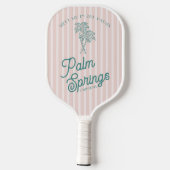 Roze Palm Spring Pastel Strandfeest Pickleball Paddle (Achterkant)