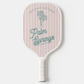 Roze Palm Spring Pastel Strandfeest Pickleball Paddle (Voorkant)