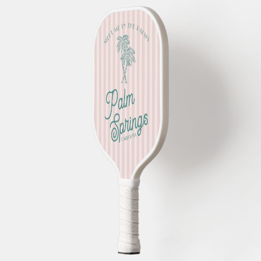 Roze Palm Spring Pastel Strandfeestje Pickleball Paddle (Links)
