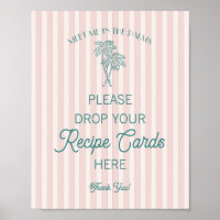 Roze Palm Springs Beach Deel een Recept Bruiloft