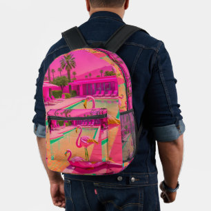 Roze Palm Springs Flamingo Rugzak