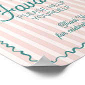 Roze Palm Springs Pastel Beach Favorieten Poster (Hoek)