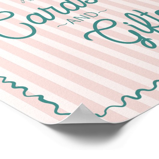 Roze Palm Springs Pastel Beach Kaarten en geschenk Poster (Hoek)