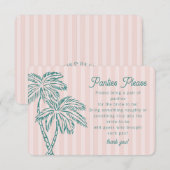 Roze Palm Springs Pastel Beach Panties Plea Invoeg Informatiekaartje (Voorkant / Achterkant)