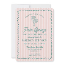 Roze Palm Springs Pastel Strand Bachelorette Weeke