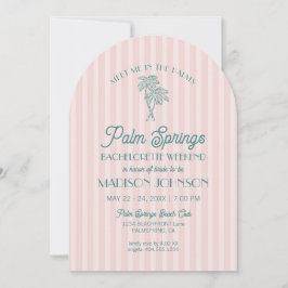 Roze Palm Springs Pastel Strand Meisjesuitje Weeke Kaart