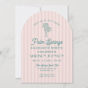 Roze Palm Springs Pastel Strand Meisjesuitje Weeke Kaart