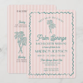 Roze Palm Springs Pastel Strand Meisjesweekend Kaart (Voorkant / Achterkant)
