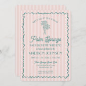 Roze Palm Springs Pastelkleurig Strand Bruidsmeisj Kaart (Voorkant / Achterkant)