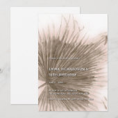 Roze Palm Tropisch Botanisch Blad 16e Verjaardag Kaart (Voorkant / Achterkant)