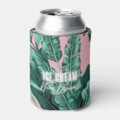 Roze palm tropische Koelbox Blikjeskoeler (Blikje Voorkant)