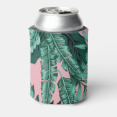 Roze palm tropische Koelbox Blikjeskoeler (Blikje Achterkant)