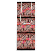 Roze palm wijn cadeautas (Voorkant)