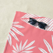 Roze Palmblad Afscheidscadeau voor de Bruid - Pers Strandlaken (In situ)