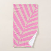 Roze palmblad bad handdoek (Handdoek)