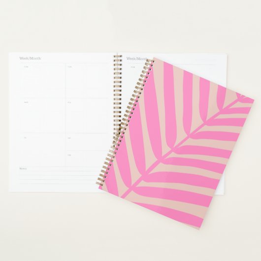 Roze palmblad planner (Display)