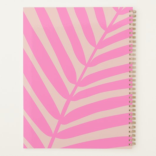Roze palmblad planner (Achterkant)