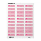 Roze palmbomen Adresetiketten Etiket (Full Sheet)