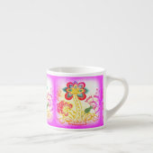 roze palmbomen espresso mok (Rechts)