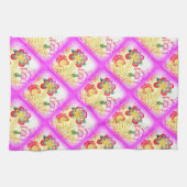 roze palmbomen keukenhanddoek (Horizontaal)