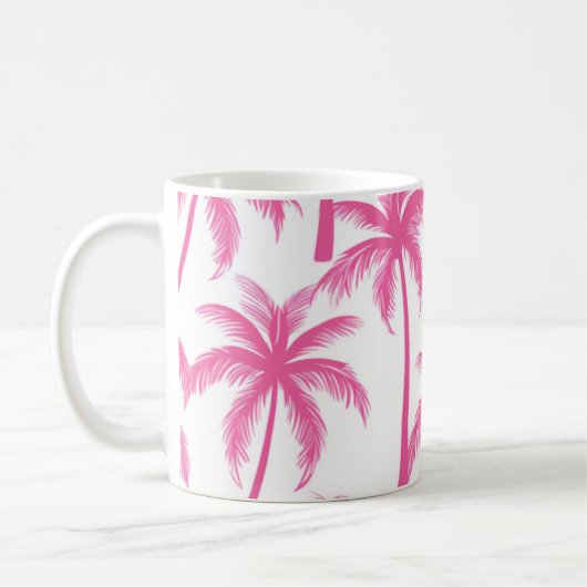 Roze palmbomen koffiemok (Links)
