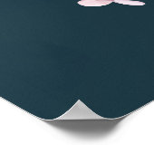 Roze palmbomen met flamingpalmen en bloemkolen poster (Hoek)