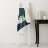 Roze palmbomen met flamingpalmen en bloemkolen sherpa deken (In situ)