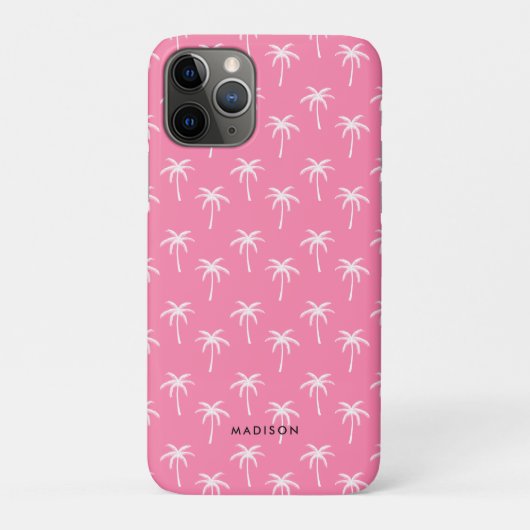 Roze palmbomen Patroon Case-Mate iPhone Case (Achterkant)