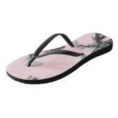 Roze palmbomen Teenslippers (Schuin)