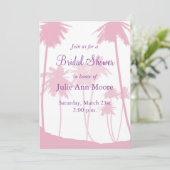 Roze palmbomen Tropisch Vrijgezellenfeest Kaart (Staand voorkant)