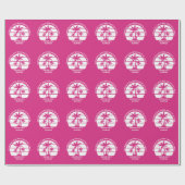 Roze Palmboom Aangepaste Bruiloftsfeest Strand Cadeaupapier (Vlak)