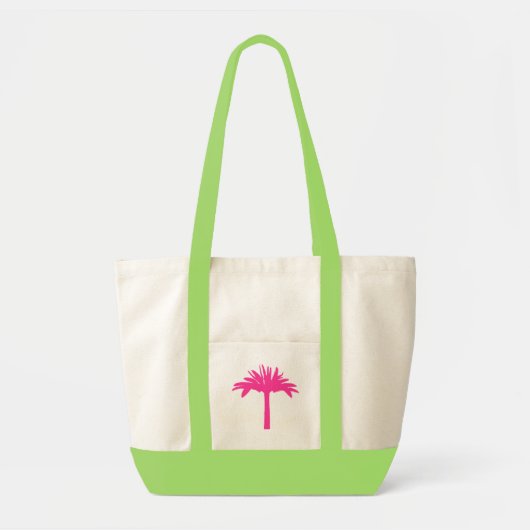 Roze palmboom boodschappentas tote bag (Voorkant)