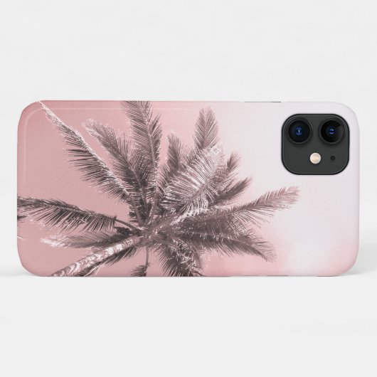 Roze palmboom Case-Mate iPhone case (Achterkant (horizontaal))