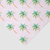 Roze Palmboom (Design 73 Roze Serie) Tissuepapier (Detail)
