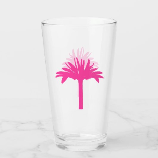 roze palmboom glas (Achterkant)