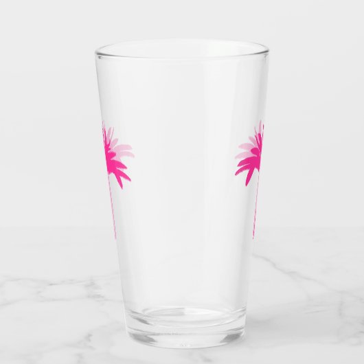 roze palmboom glas (Rechts)