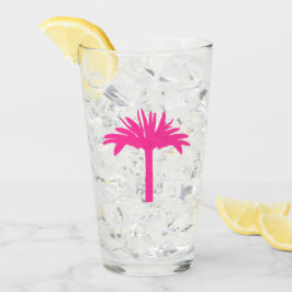 roze palmboom glas
