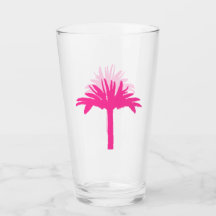 roze palmboom glas