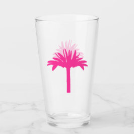 roze palmboom glas