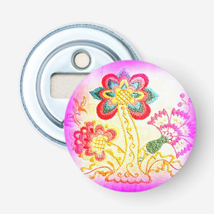 roze palmboom magnet button flesopener