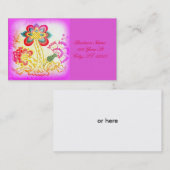 roze palmboom met hippie-stijl visitekaartje (Voorkant / Achterkant)