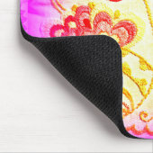 roze palmboom mousepad muismat (Hoek)