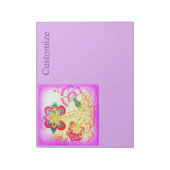 Roze palmboom Thunder_Cove Notitieblok (Linkerzijde)