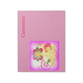 Roze palmboom Thunder_Cove Notitieblok (Linkerzijde)