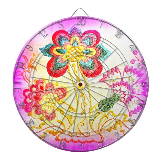 roze palmboomdartboard dartbord (Voorkant)