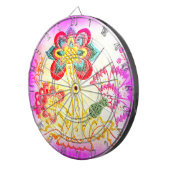 roze palmboomdartboard dartbord (Voorkant Rechts)