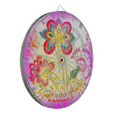 roze palmboomdartboard dartbord (Voorkant Links)