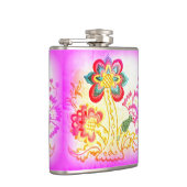 roze palmboomkolf met hippieachtige structuur heupfles (Rechts)