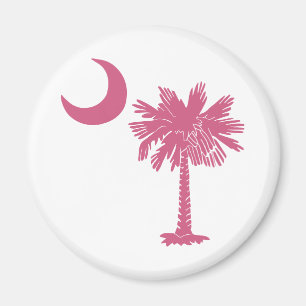 Roze Palmetto Moon Magneet