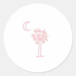 Roze Palmetto Moon Sticker